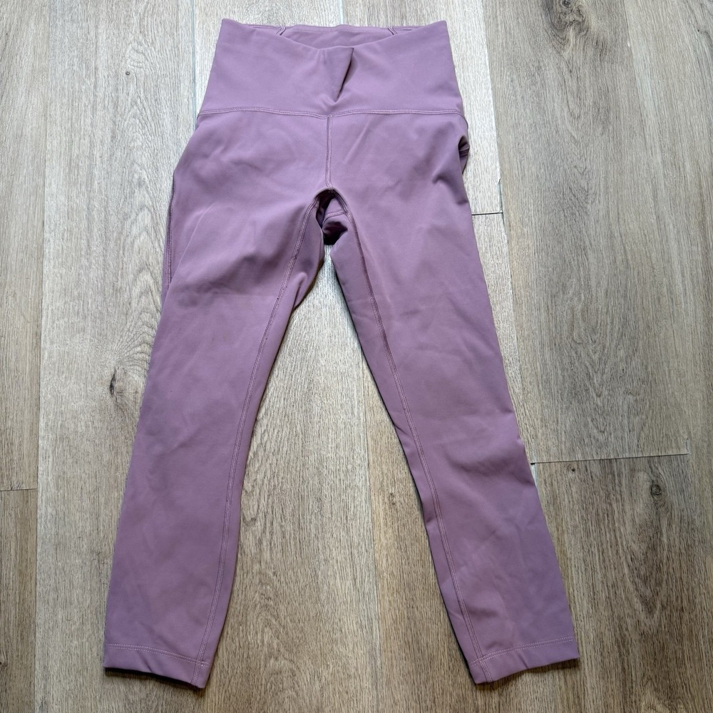 Lululemon Align Women's High-Rise Crop 23" Size 4 Velvet Dust Pink EUC